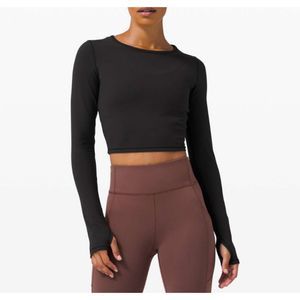 Lululemon Wunder Train Cropped Long Sleeve in Black NWT